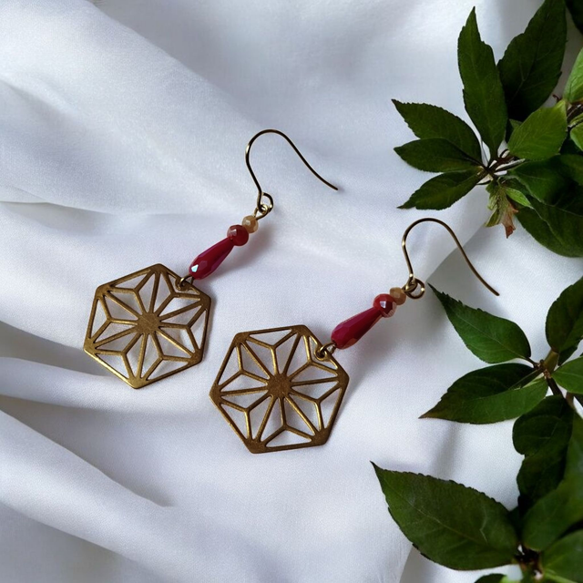 Boucles d&#039;oreilles rouge