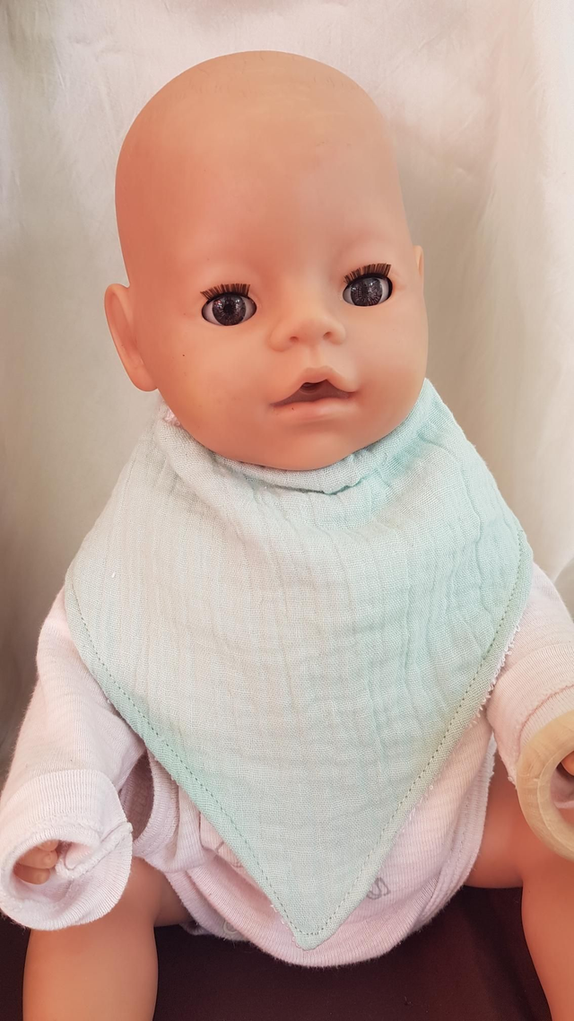 Bavoir bandana mixte gaze de coton - modèles au choix