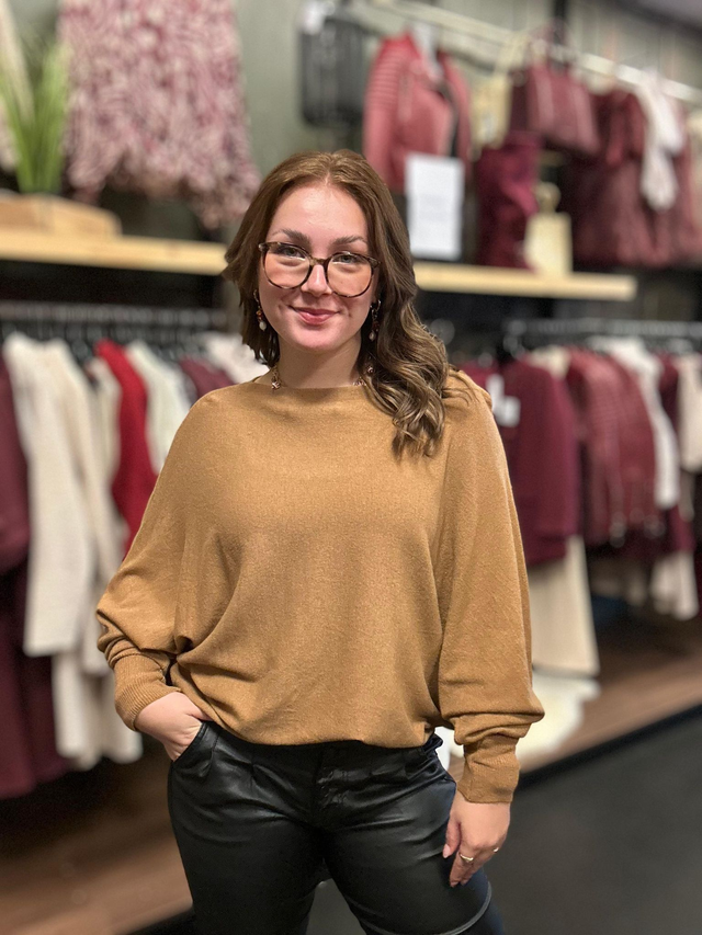 Vleermuistrui Anja cognac