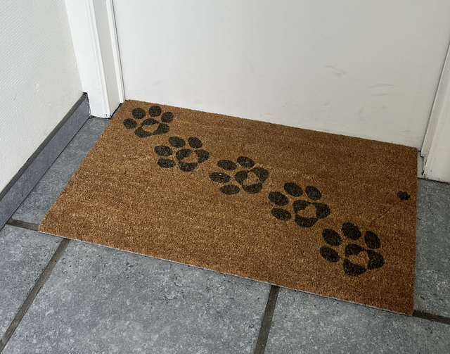 Deurmat zelfgemaakt (ook sjabloon op vraag mogelijk)