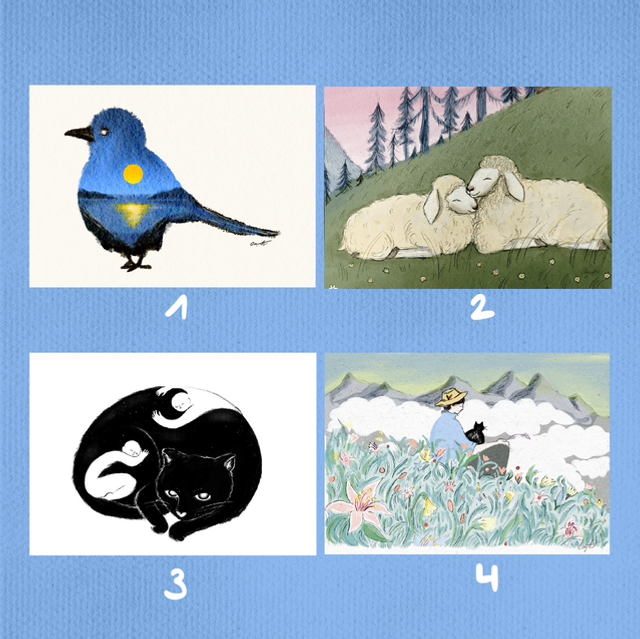 2) Atvirukai su Gyvūnais - Postcards with Animals
