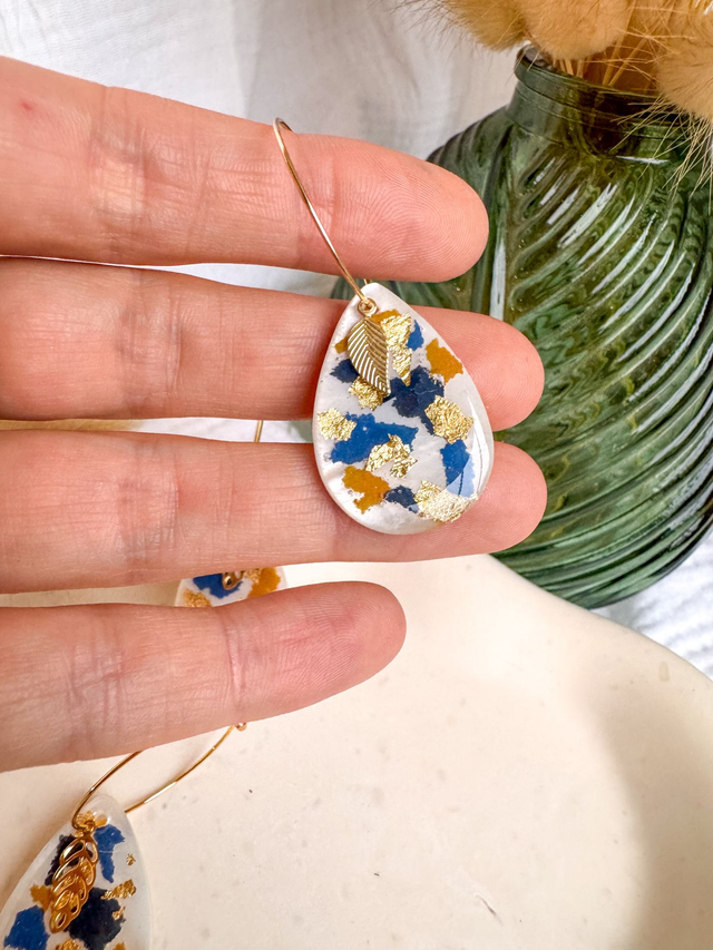 Boucles d'oreilles Feuille d'automne new co.