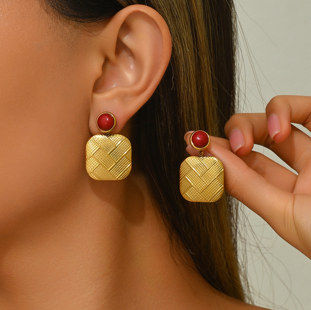 Boucles d’oreilles LYSIA | En acier inoxydable 