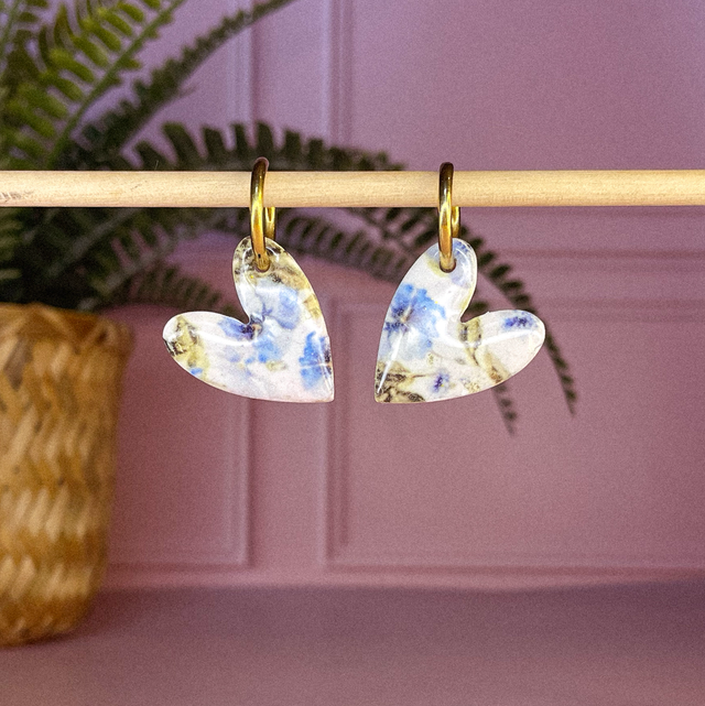 Cœur pointu - fleuri 