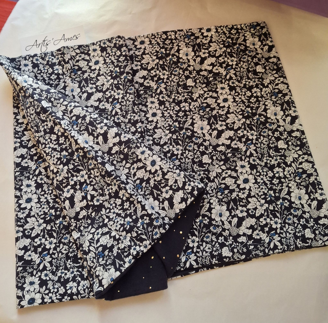 Snood 2 tours Fleurs blanches