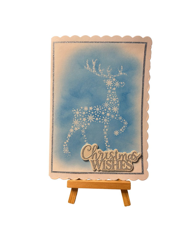 Midnight Frost: 3D Embossed Reindeer Collection