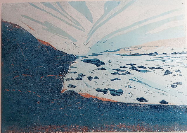 Expanse - linoprint