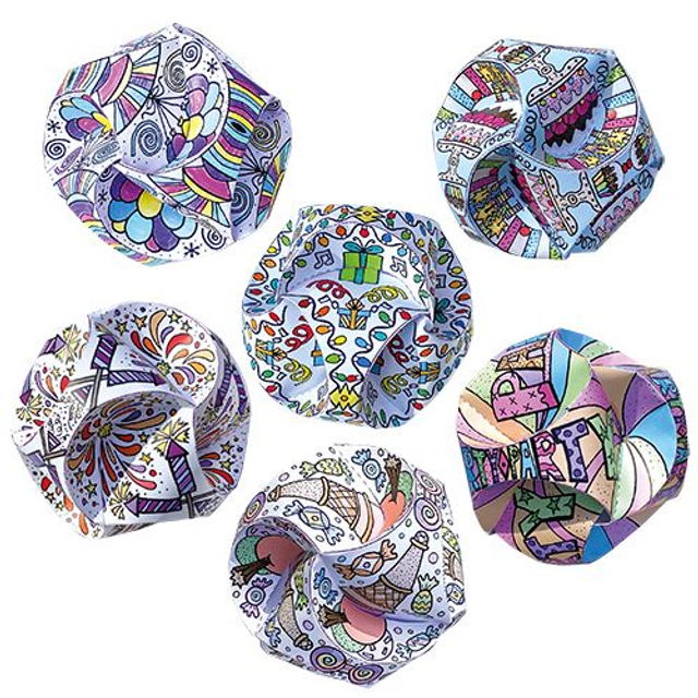 Colour in Party Paper Globes