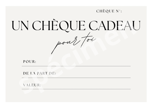 Chèque cadeau 60€