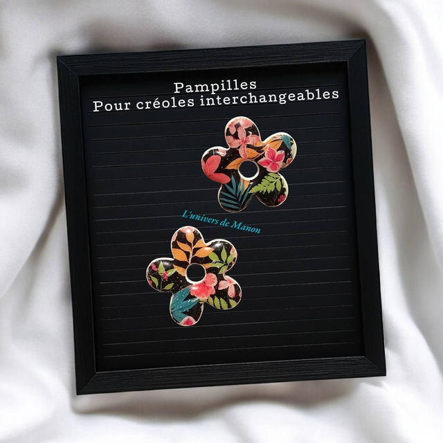 2 Pampilles fleurs (créoles interchangeables)