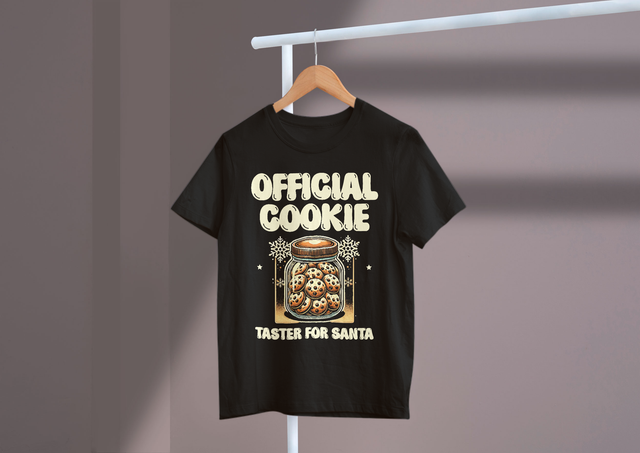 Official cookie taster for Santa!, Holiday Fun, Christmas. Offizieller Keks-Vorgeschmack für den Weihnachtsmann!, Feiertagsspaß, Weihnachten