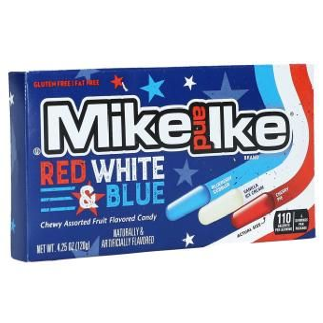 Mike and Ike Red, White & Blue 120g