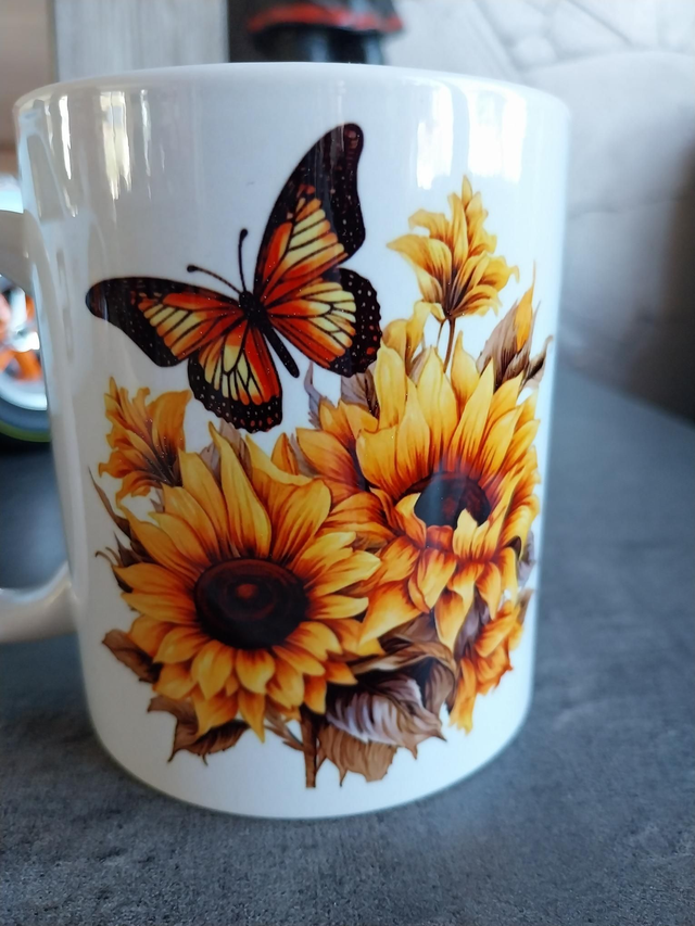 Mug papillon  tournesol