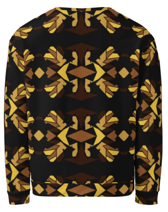 Sweatshirt Unisexe marron jaune