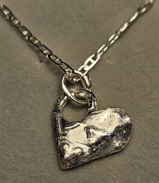 You melt my heart silver necklace 