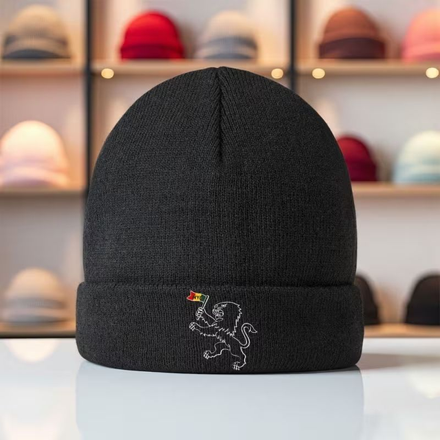 Bonnet Lion de Judah Discret Noir Culture Reggae et Rasta 