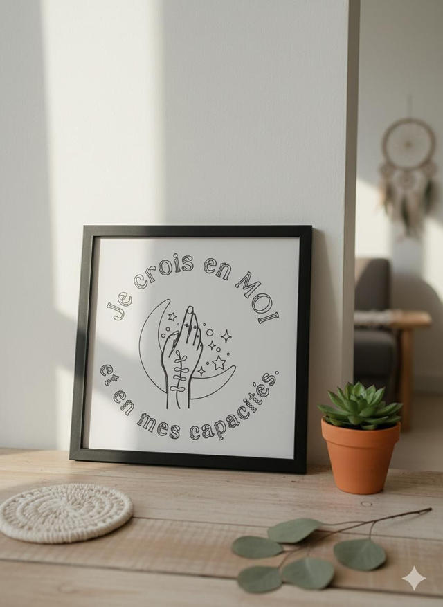 Cadre citation " je crois en moi "