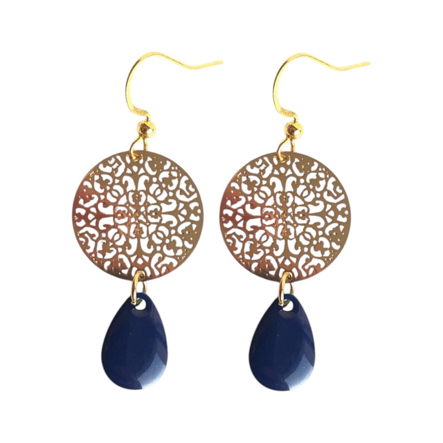 Boucles d'oreilles dorées INTI