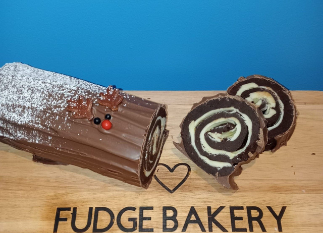 Brownie Yule log