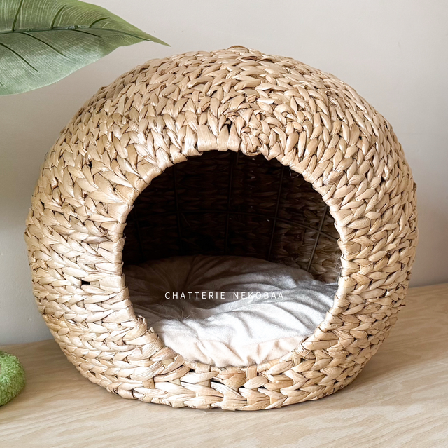 Igloo pour chat en fibres naturelles