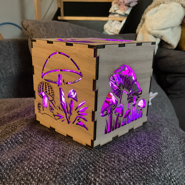 Le cube noyer champignons 