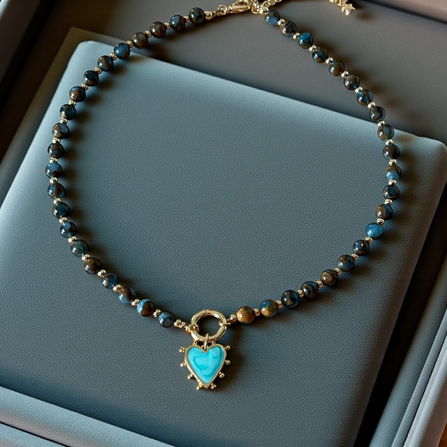 Collier Cœur Azur