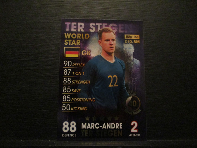 Marc-Andre Ter Stegen - World Star Match Attax 101 Original Trading Card