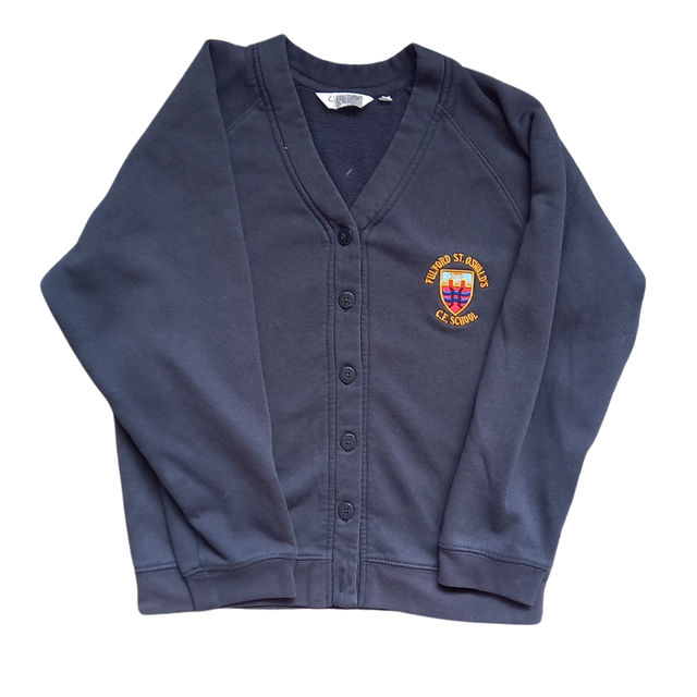 Cardigan (sweat, school logo) - various sizes