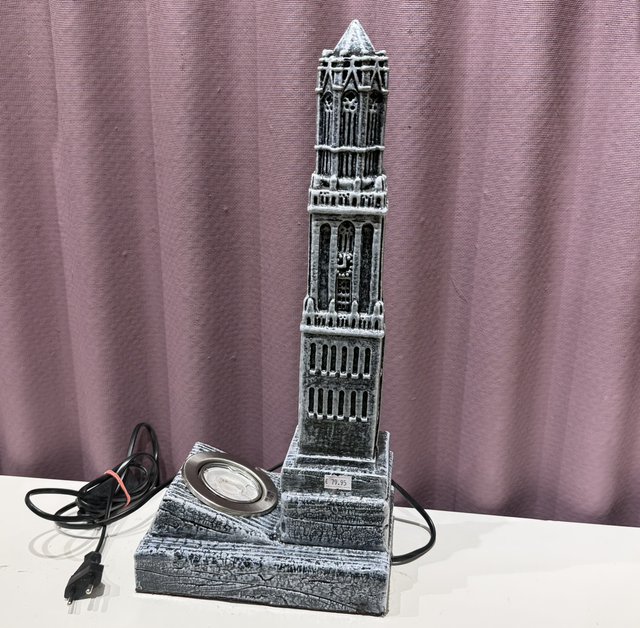 Domtoren lamp  - steen 42 cm (kleur grijs) 