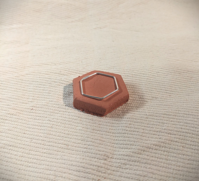 Collection Tomettes - "Exagòn" - Créoles Hexagones d'Argent 925