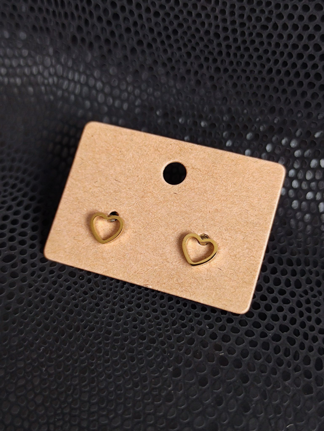 Edelstahl Ohrstecker | Herz | Gold 