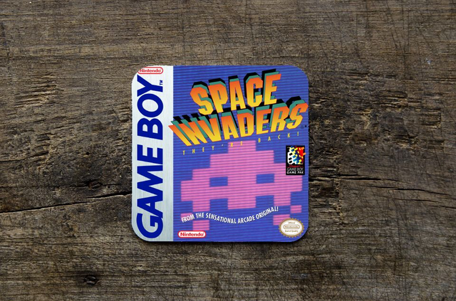 Nintendo Gameboy Space Invaders Printed MDF Coaster