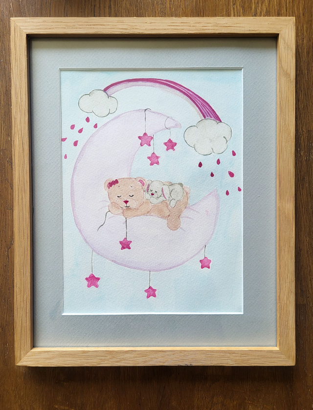 Ces deux petits animaux sur la lune 