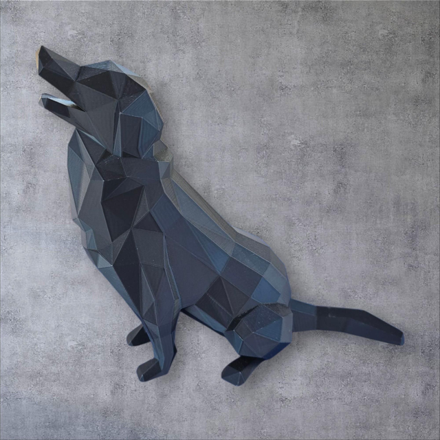 Statuette Chien Origami