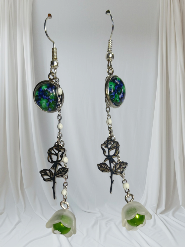 Boucles d’oreilles florales 