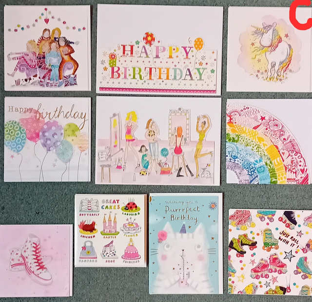 Birthday Card Bundle (x10) - Girls