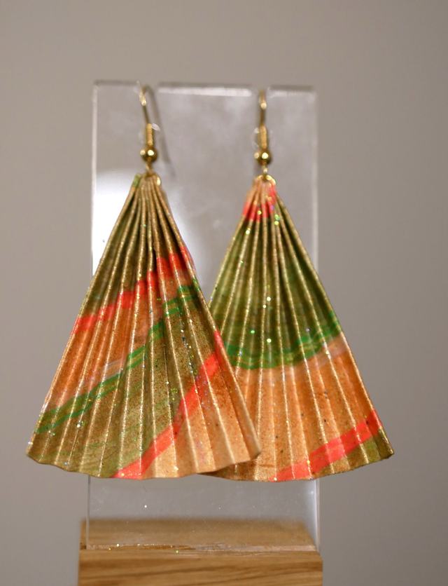 Parchemins caramel paillettes