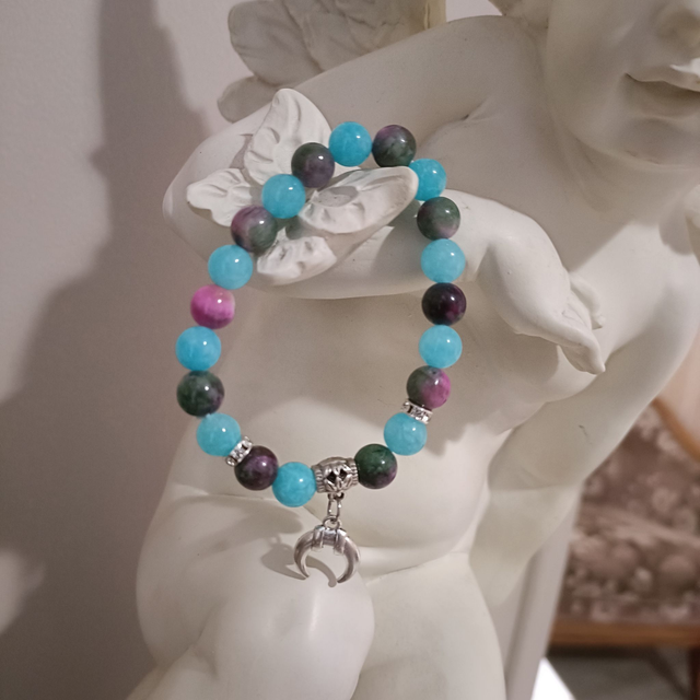Bracelet Amazonite &amp; Jade Tourmaline Persan