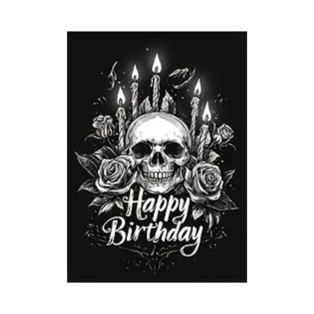 “Candle Skull” Gothic Birthday Card