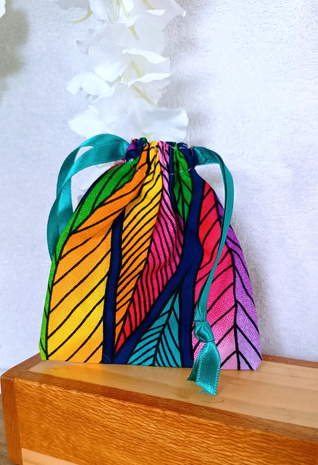 Grande pochette 11x14cm tissu multicolore 