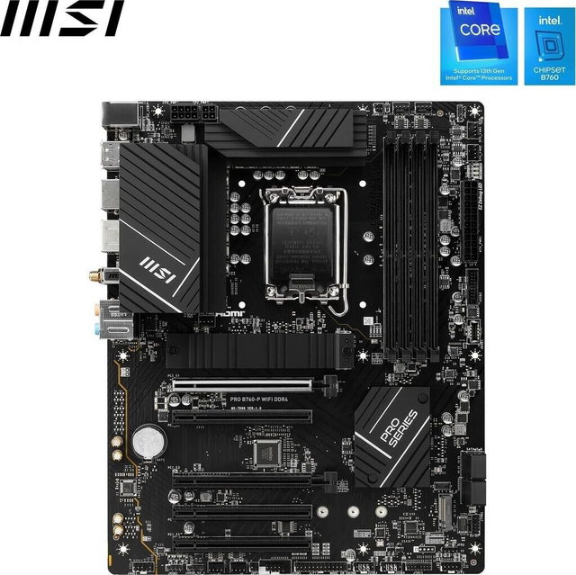 02.2.0091 – Scheda Madre MSI PRO B760‑P WiFi DDR4 – ATX produttività con WiFi per Intel 12ª/13ª/14ª Gen