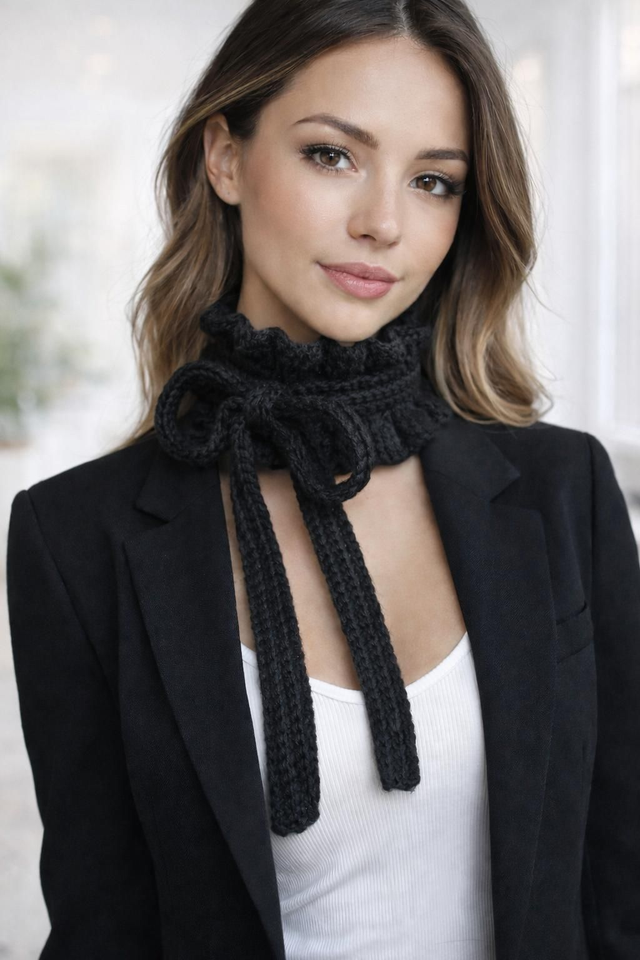 5.Nœud de douceur, col au crochet