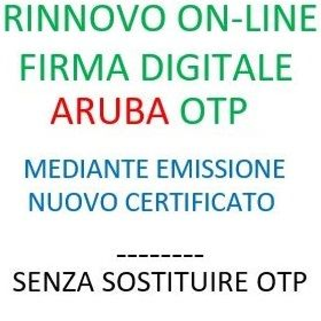 Rinnovo on-line firma digitale remota OTP