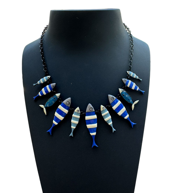 Collana pesci blu