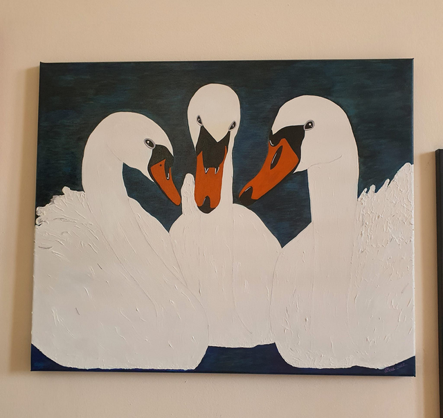 Painting - Swans