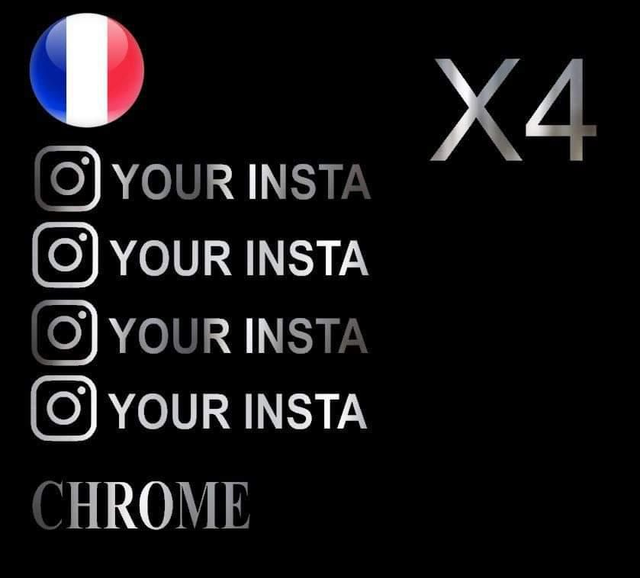 Stickers Insta Chrome Miroir