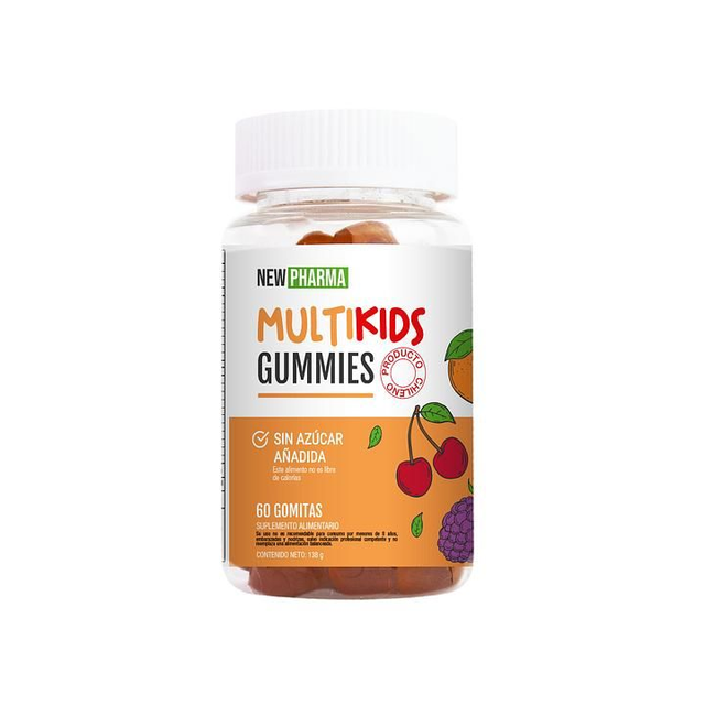 Multivitamínico Kids Newpharma Gomitas Frutales 60 Unidades – Vitaminas y Minerales para Niños