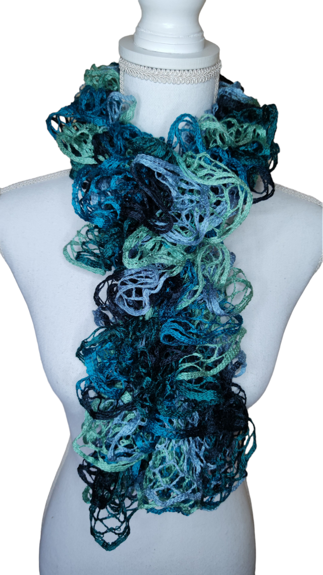 Écharpe dégradé de bleu/vert