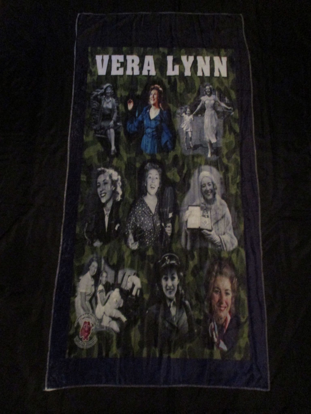Vera Lynn Through The Years Picture BLUE Blanket (Left Logo)(75cm x 150cm) 