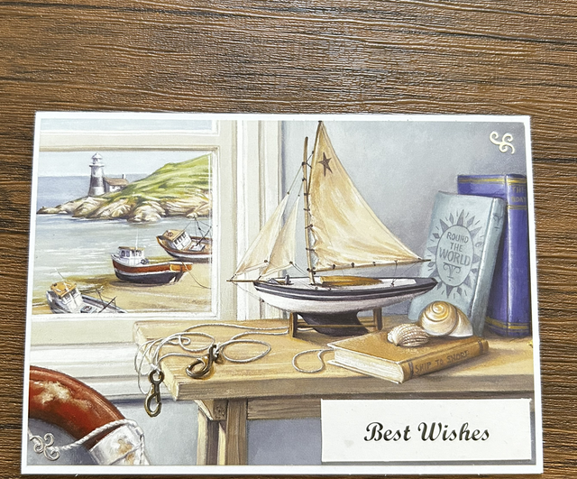 Sail Boat - Best wishes card